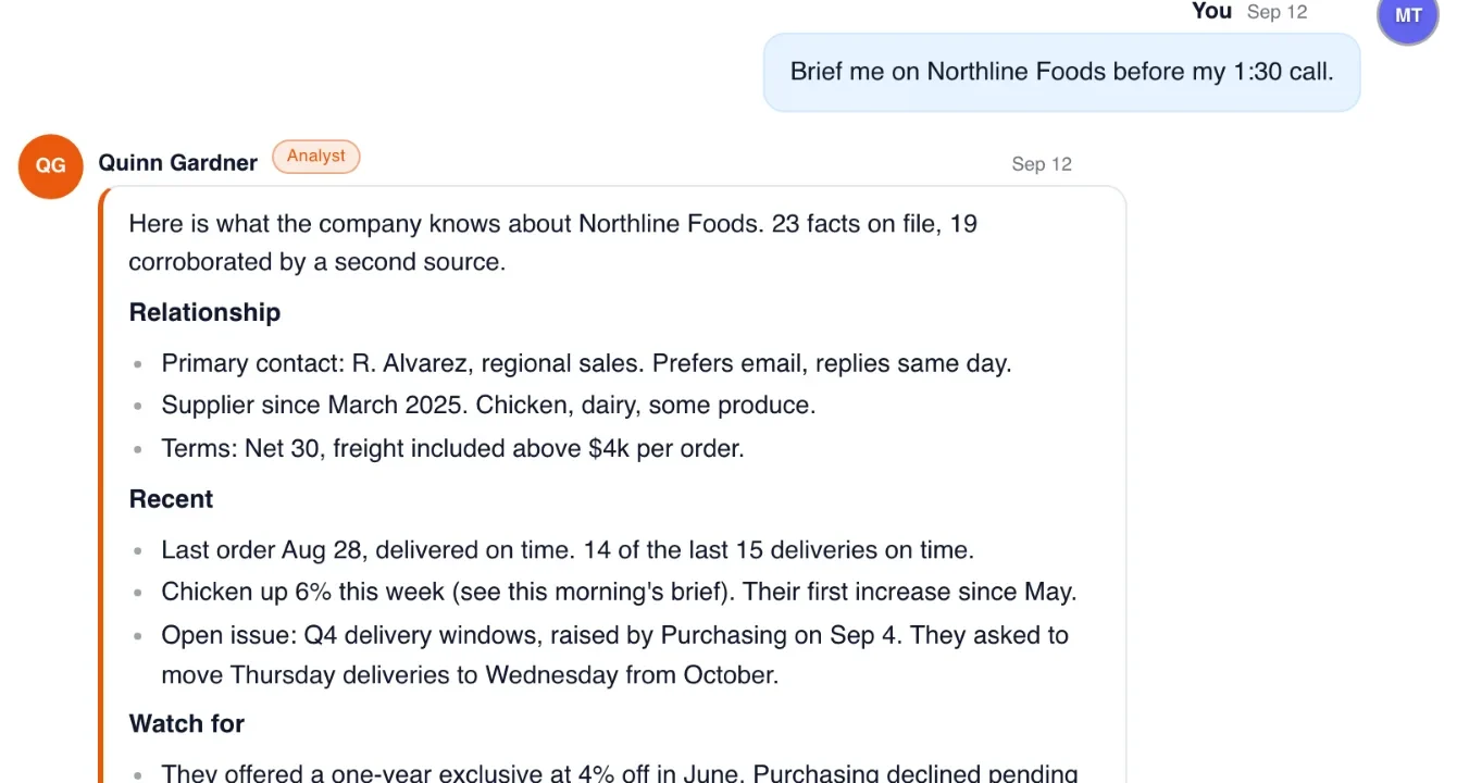 Analyst DDR briefing from what the company knows